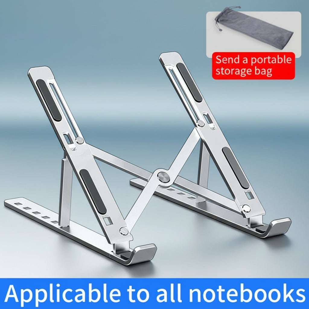 Aluminum Alloy Laptop Holder Stand Adjustable Foldable Portable for Notebook Computer Bracket Lifting Cooling Holder Non-Slip